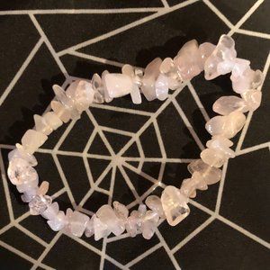 Natural Chip Stone Bracelet Rose Quartz
